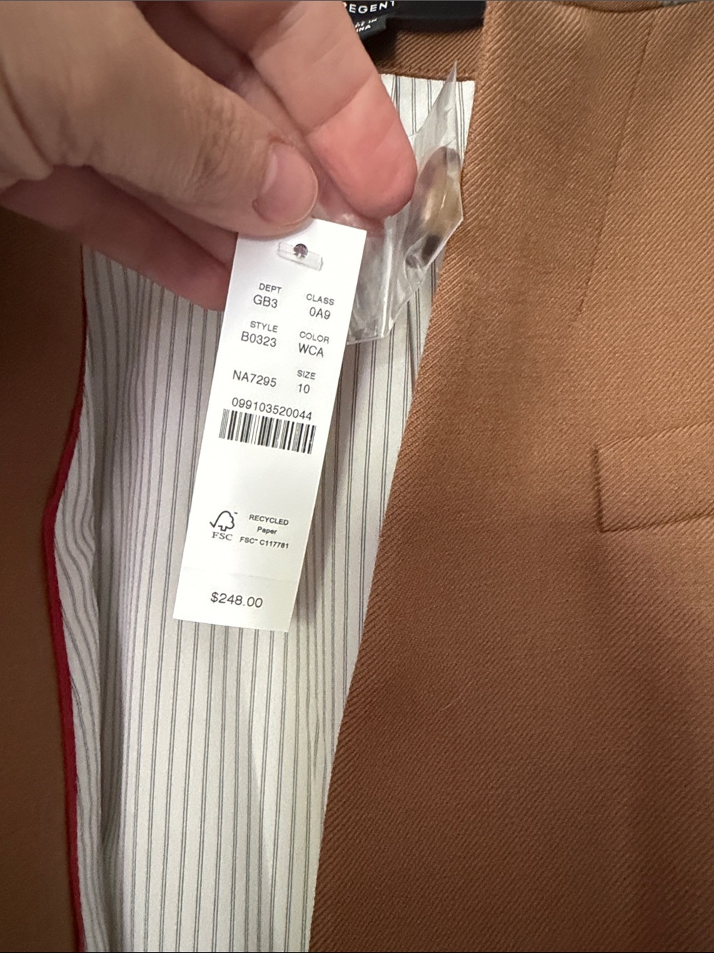 J. Crew Tailored Blazer in Camel Brown - Picture 7 of 7